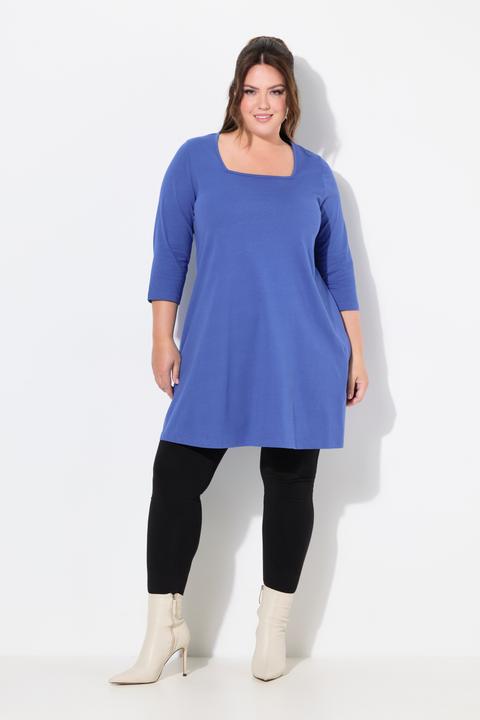 Produktbild Ulla Popken Longshirt, A-Linie, Carré-Ausschnitt, 3/4-Arm (62)