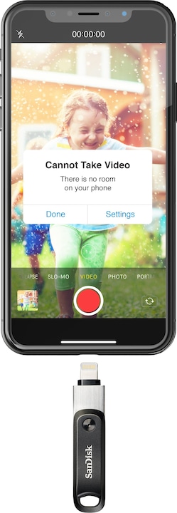 Produktbild SanDisk iXpand Go (128 GB, USB-A, Lightning)