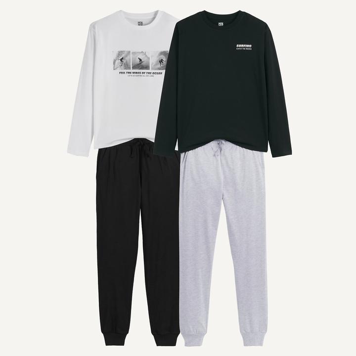 Produktbild La Redoute Collections 2er-Pack Langarm-Pyjamas aus Baumwolle (182)