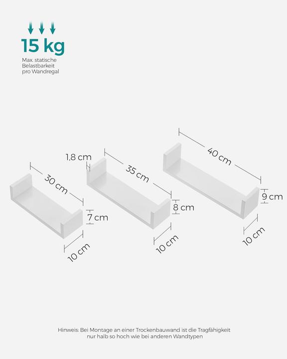 Actual product image Songmics Wally X (40 x 10 x 9 cm)