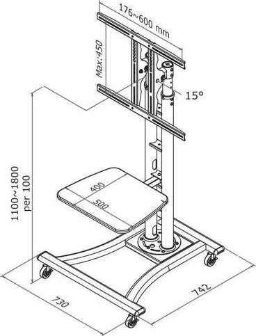 Immagine prodotto Neomounts Plasma-M1800e (70", 50 kg)