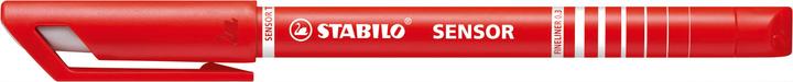 Produktbild STABILO SENSOR F Finliner mit gefederter Spitzer (Rot, 1 x)