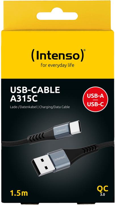 Actual product image Intenso USB A — USB C (1.50 m, USB 2.0, 60 W)