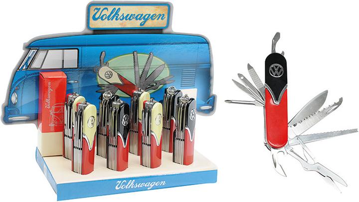 Actual product image Volkswagen Pocket knife retro 'VW Bus' 2 assorted (10 Functions)