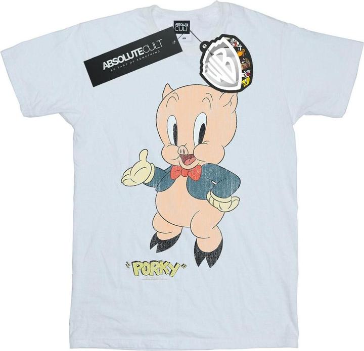 Immagine prodotto Looney Tunes Porky Pig Distressed Maglietta Uomo (5XL)