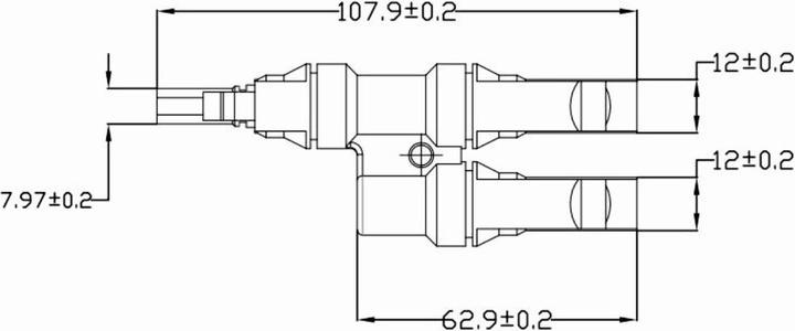 Actual product image Elbro PV-Y socket MC4 1×plug (-) 2×socket (+) black