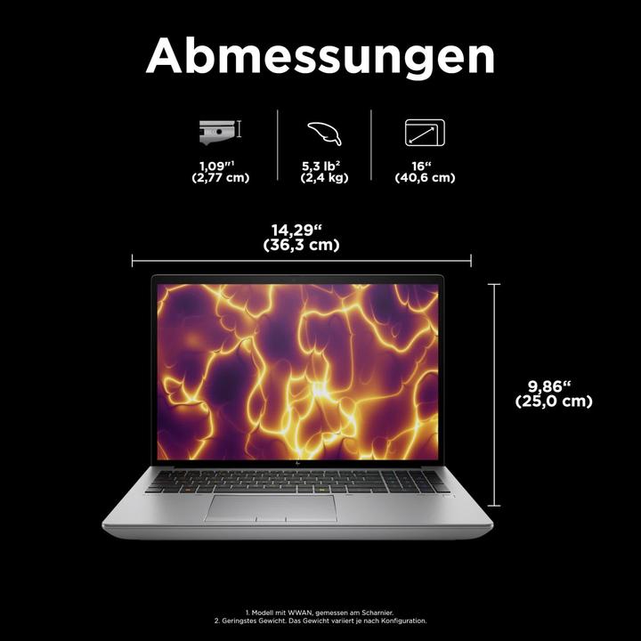 Immagine prodotto HP ZBook Fury 16 G11 (16", Intel Core i7-14700HX, 32 GB, 1000 GB, DE)