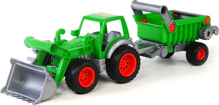 Wader Traktor mit Frontlader und Anhänger