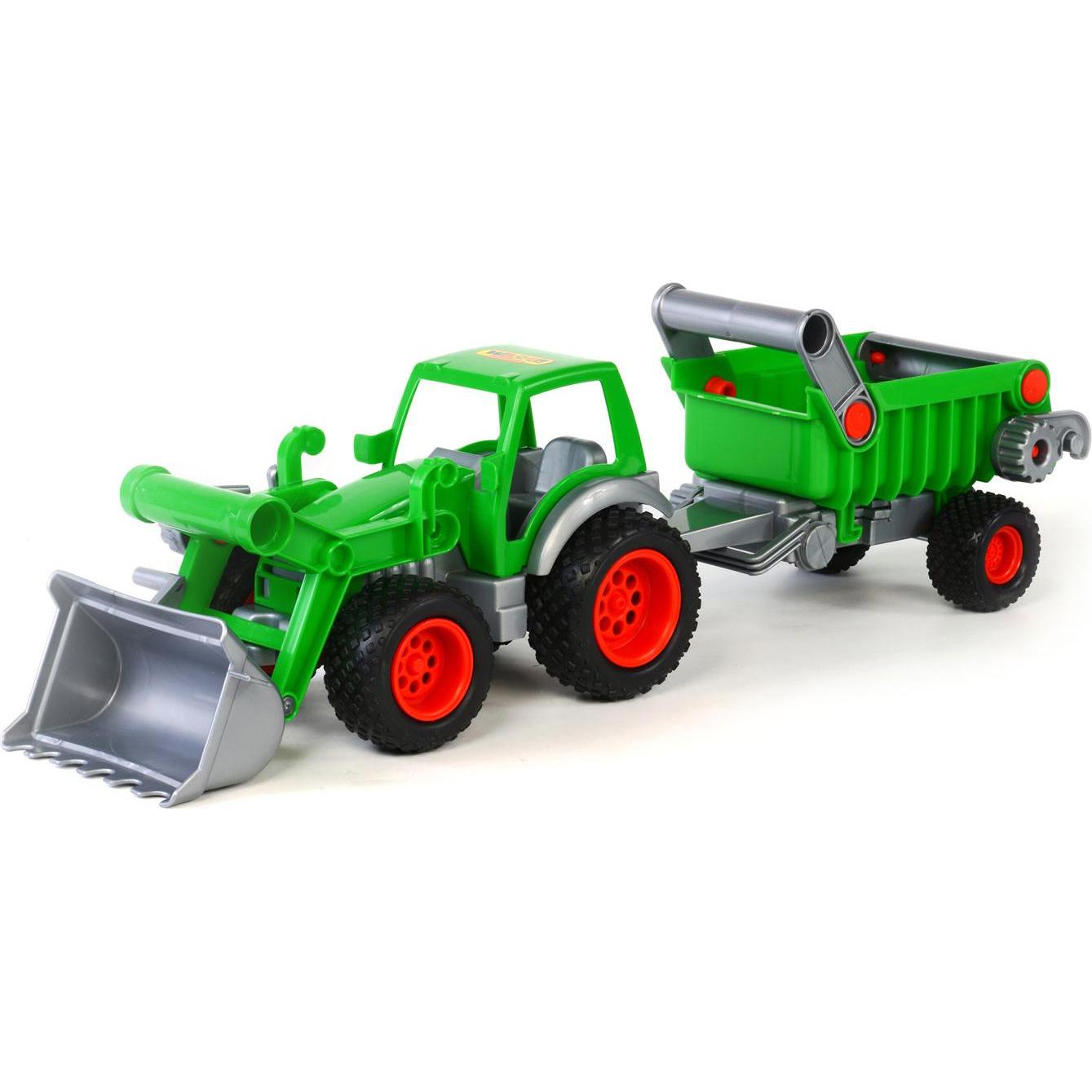 Wader Traktor mit Frontlader und Anhänger