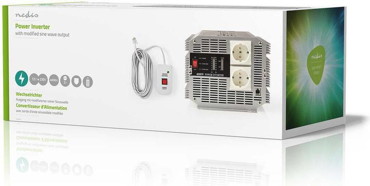 Actual product image Nedis Power Inverter modified sine waves| Input voltage 12 VDC|