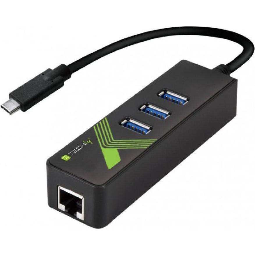 Techly IDATA-USB-ETGIGA-3C2 (USB-A, 4 Ports) (IDATA-USB-ETGIGA-3C2)