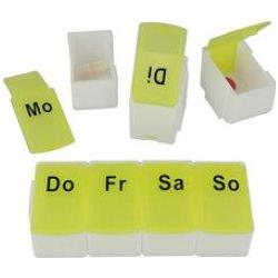 First Aid Only, Medikamentenbox, 7-Tage-Tablettenbox, Kunststoff, weiá/grn