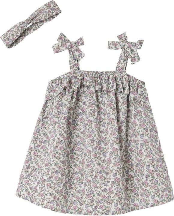 Produktbild Vertbaudet Mädchen Baby-Set: Kleid & Haarband mit Blumenprint (62)