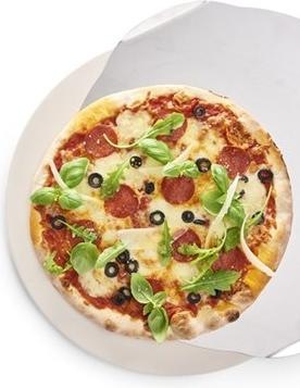Immagine prodotto Dangrill Pietra per pizza BBQ, rotonda, con piastra in alluminio, 38 cm