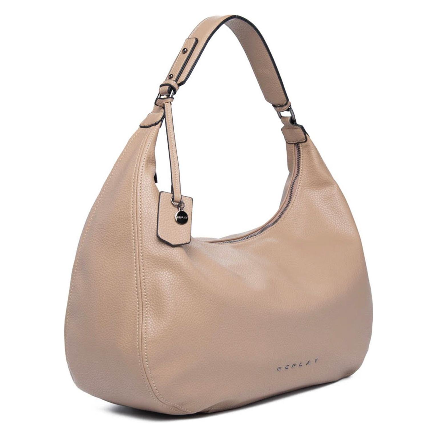 Replay, Damen, Handtasche, Shoulder Bag, Beige, Mehrfarbig