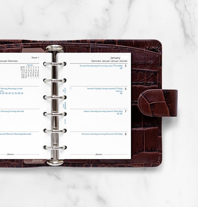 Image du produit Filofax PO-INH.1WO/2PAGES 4 LANGUES (81 x 120 mm)