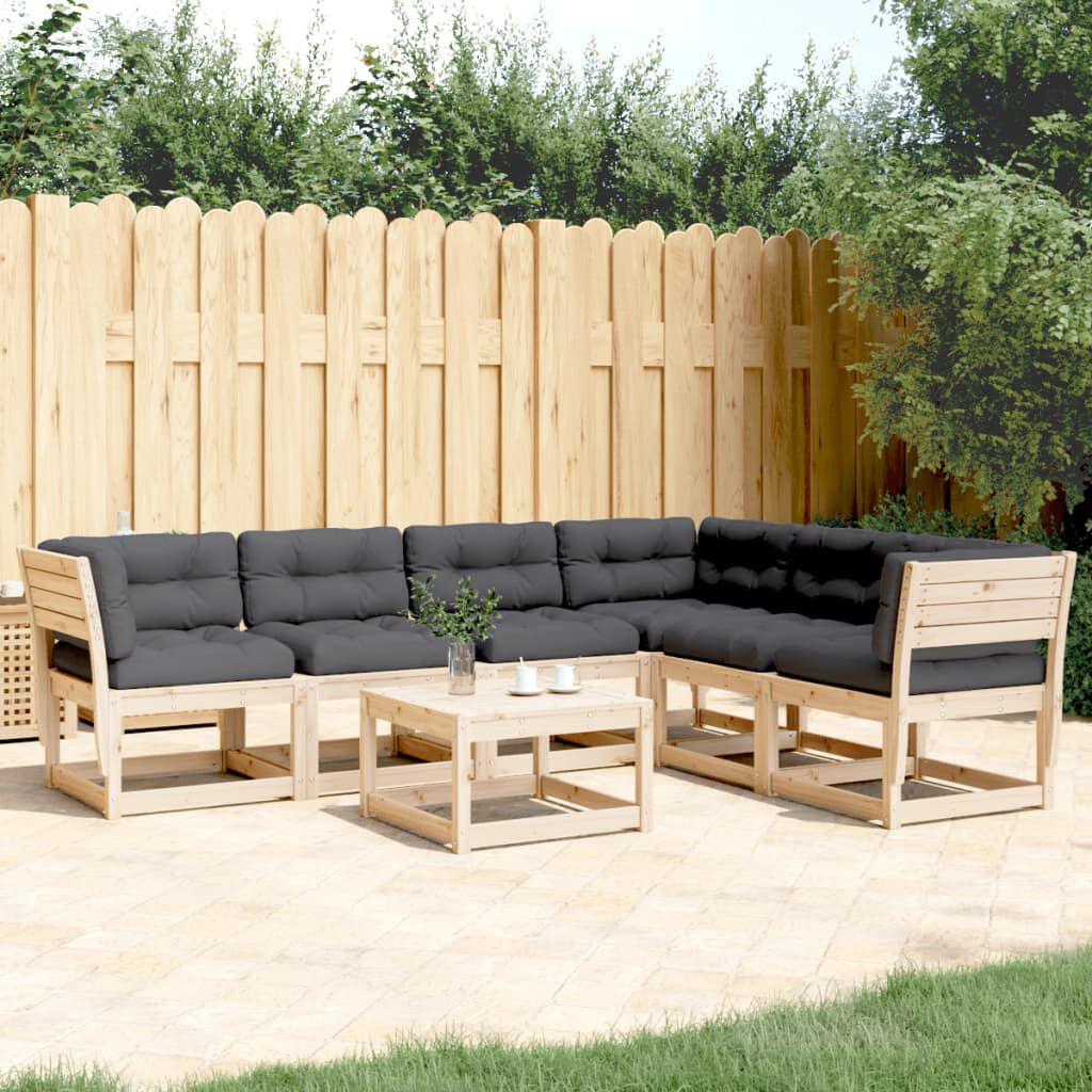 Thumbnail - VidaXL, Gartenlounge, 10-tlg. Garten-Lounge-Set mit Kissen