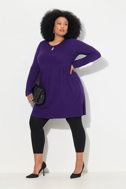 Immagine prodotto Ulla Popken Maglia dal taglio lungo e svasato con jacquard, scollo a girocollo e maniche lunghe (50, 52)