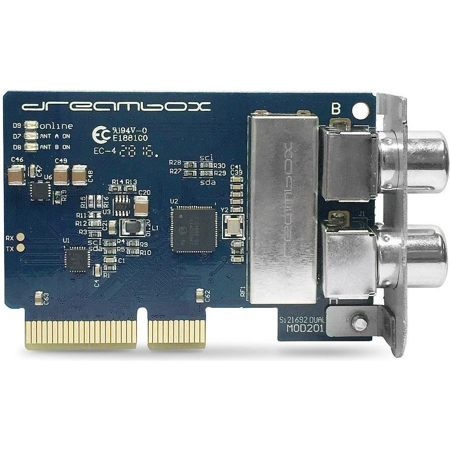 Dreambox DVB-C/T2 Dual/TWIN Tuner (Mini PCI Express, DVB-T2, DVB-C), TV-Karte