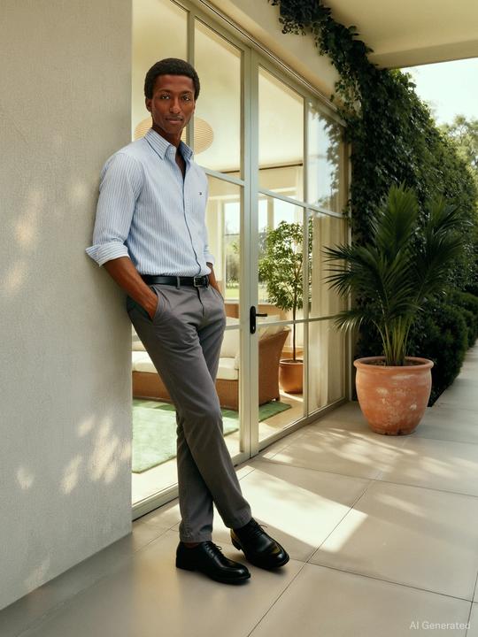 Produktbild Tommy Hilfiger Pima Cotton Denton Chino Straight Fit Dark As (W31/L32)