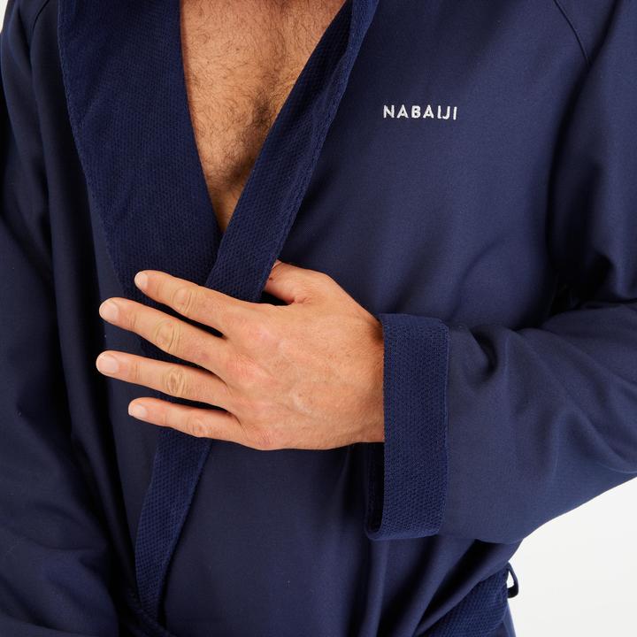 Image du produit Nabaiji Hommes microfibre compact hooded bathrobe en bleu foncé (M)