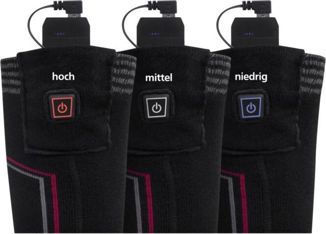 Actual product image Heaters Beheizbare Socken «» Wollanteil, inkl. Akku und USB-C-Ladekabel (36 - 38)
