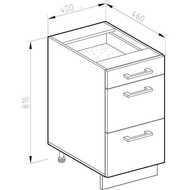 Thumbnail - Vicco, Regal, Küchenunterschrank R-Line (40 x 60 x 81.5 cm)