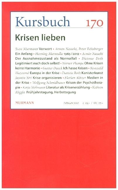 Kursbuch Nr. 170 (German, Armin Nassehi, 2012)