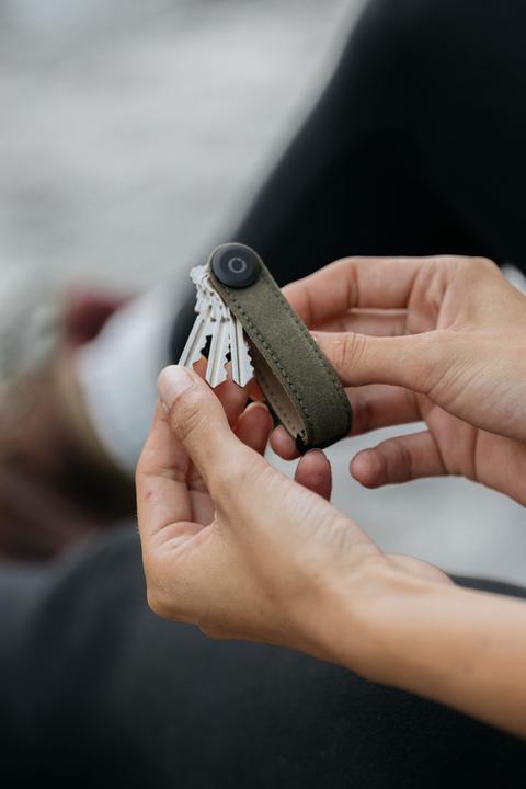 Produktbild Orbitkey Waxed Canvas Key Organiser - Khaki Green