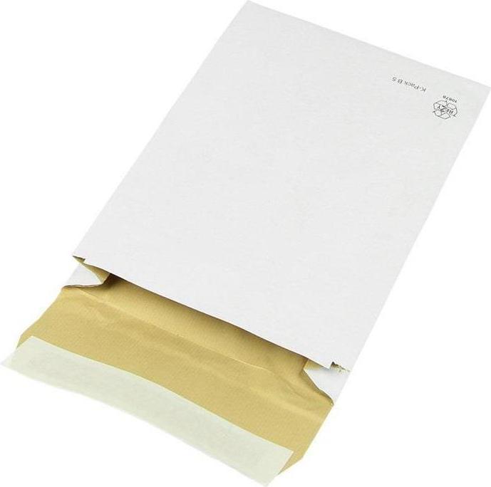 Produktbild Transpak Polsterversandtasche K-Pack Masse 176x250mm Seitenfalte 50mm B5 weiss Haftleimstreifen L250xBmm (100 x)