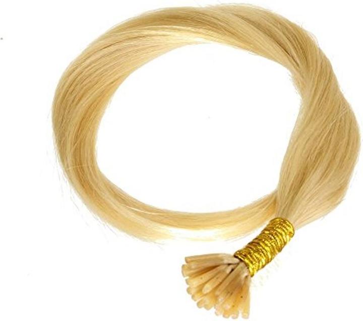 Actual product image Hair2heart Microring I-Tip Hair Extensions for Seamless Lengthening and Styling (22 goudblond, 40 cm)