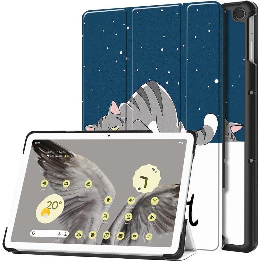 Cover-Discount Google Pixel Tablet - Tri-fold Smart Case Good Night (Google Pixel Tablet), Tablet Hülle, Grau