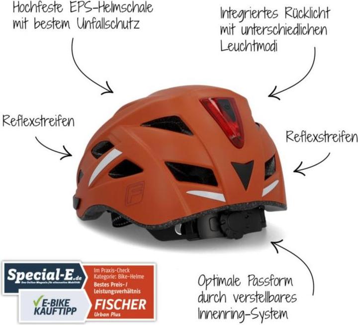 Actual product image Fischer Bicycle helmet Urban Plus Miami S/M (52 - 59 cm)