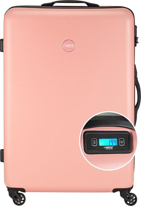 Actual product image Princess Traveler PT01 Scale - Travel suitcase with integrated scales - Pony Pink - L - 76cm (35 l)