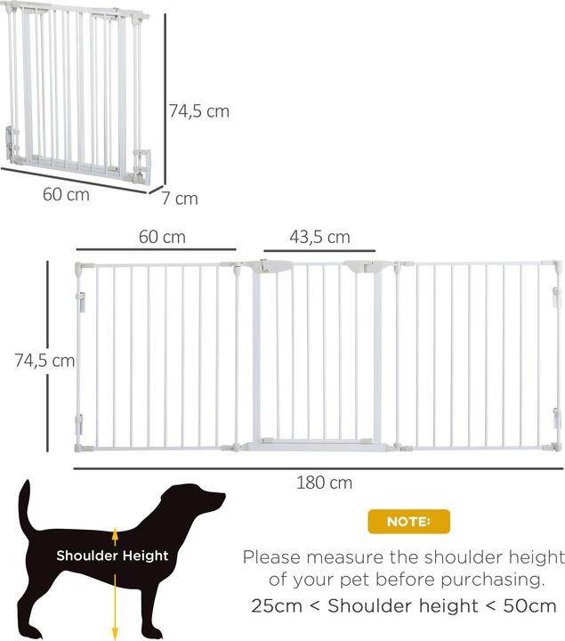 Image du produit PawHut Barrière pour chiens