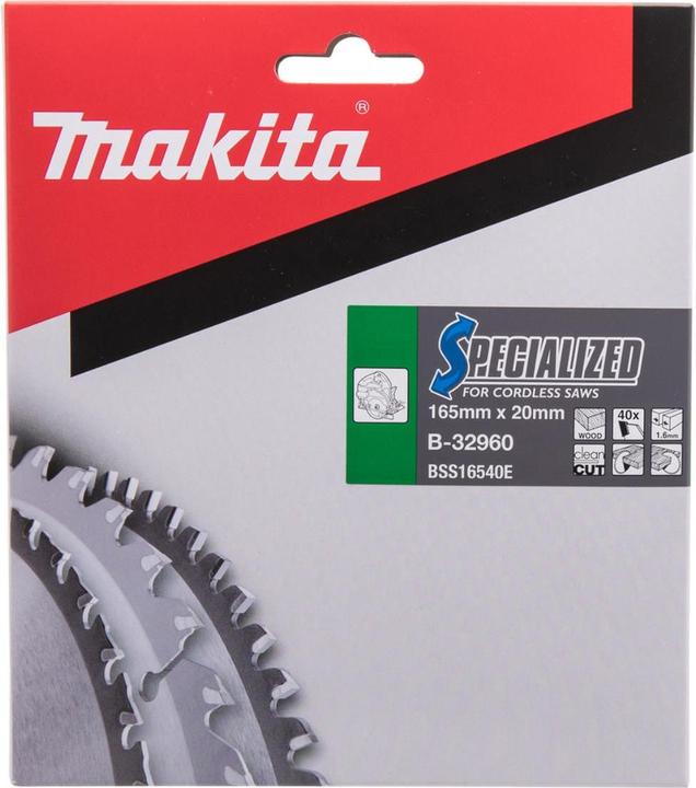 Produktbild Makita SPECIALIZED Sägeb.165x20x40Z
