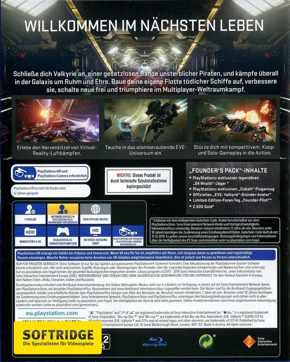Image du produit Sony Eve Valkyrie (PS4, Multilingue)