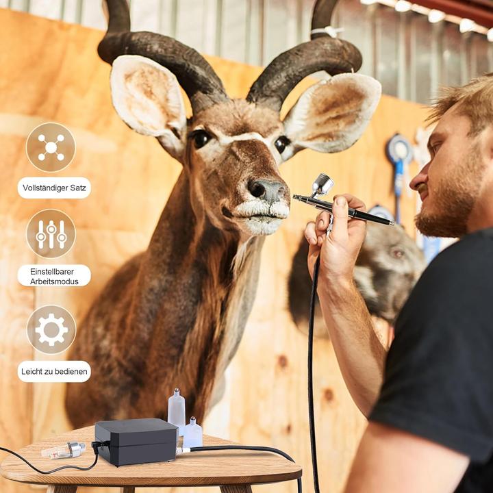 Produktbild Powate Dual Action Airbrush Set mit Kompressor