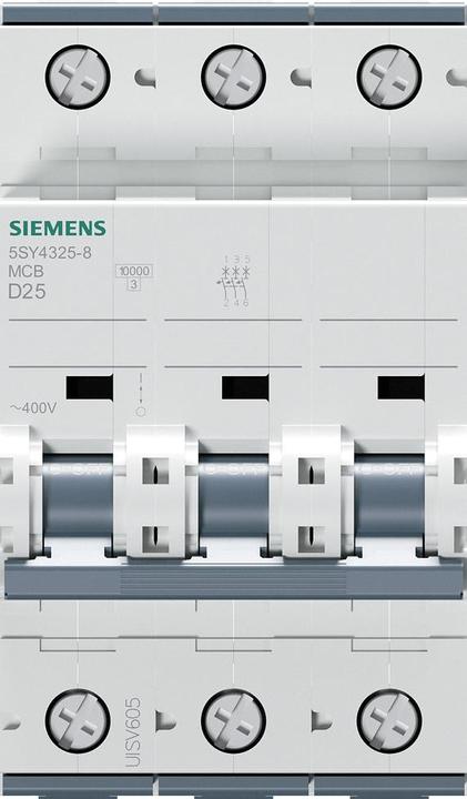 Produktbild Siemens MCB 3 Pole Type D 10kA 25A 400V