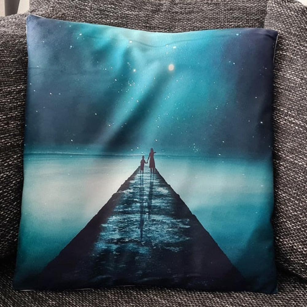 Tinisu, Dekokissen, Kissenbezug BrÃ¼cke ins Jenseits - 45cm x 45cm (45 x 45 cm)