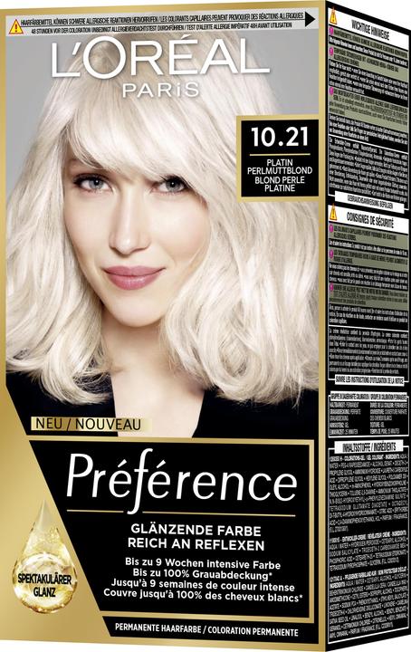 Produktbild L'Oréal Paris Preference Core (10.21 Platin Perlmuttblond, Blond perle platine)