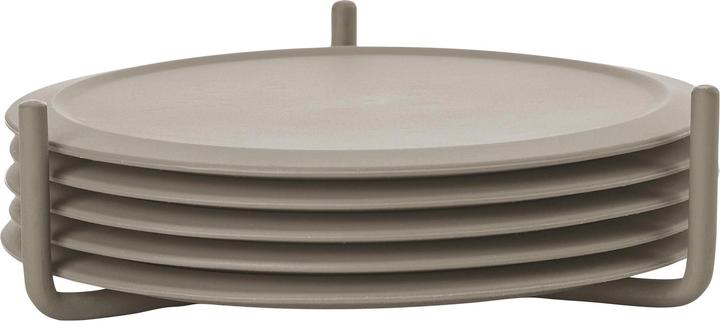 Immagine prodotto Zone Denmark Sottobicchieri in vetro Singels 6 pezzi, Taupe (6 x, Sottobicchiere in vetro)