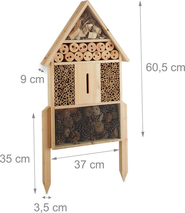 Actual product image Relaxdays Insect Hotel (Ladybirds, Lacewings, Bee, Wild bees, Butterflies)