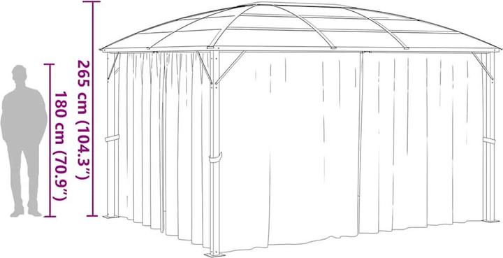 Produktbild vidaXL Gartenlaube (400 cm, 300 cm)