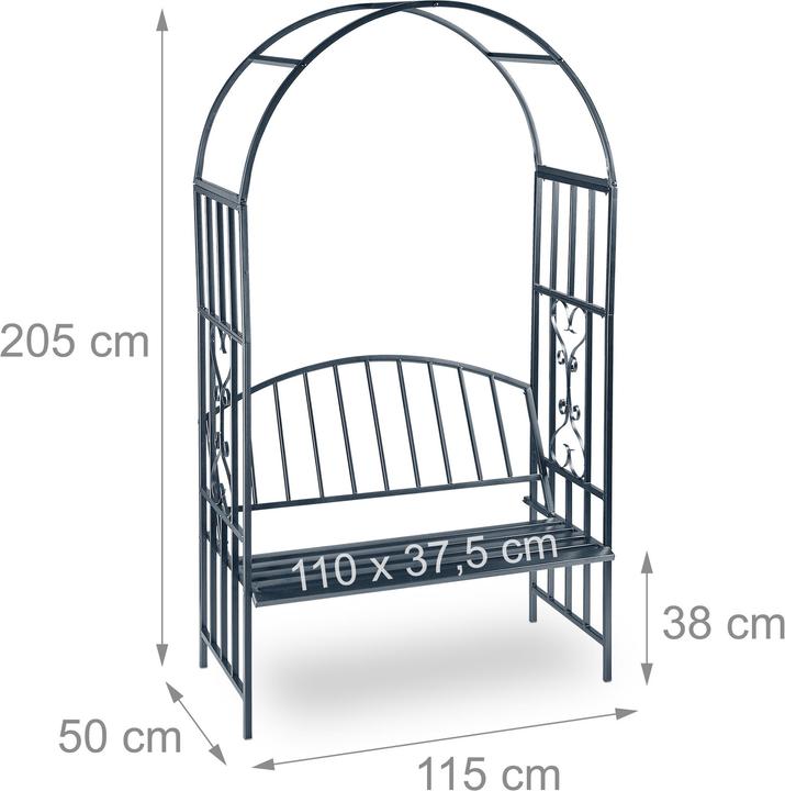 Produktbild Relaxdays Rosenbogen (50 cm, 115 cm)