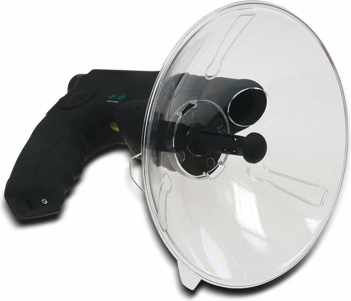 Actual product image Chilitec PRM-1 parabolic directional microphone, with headphones and recording function