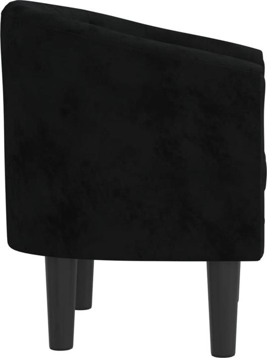 Produktbild vidaXL Clubsessel Schwarz Samt,Farbe: Schwarz,Material: Samt (100
