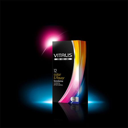 Image du produit Vitalis Condom couleur & saveur, paquet de 12 (12 pcs)