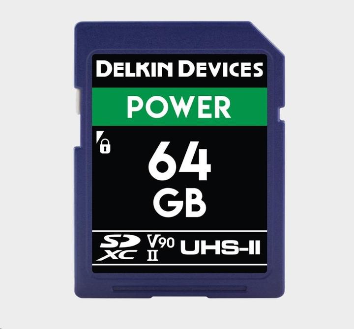 Image du produit Delkin POWER UHS-II (V90) 64GB R:300MB/s W:250MB/s (64 Go, SDXC, U3, UHS-II)