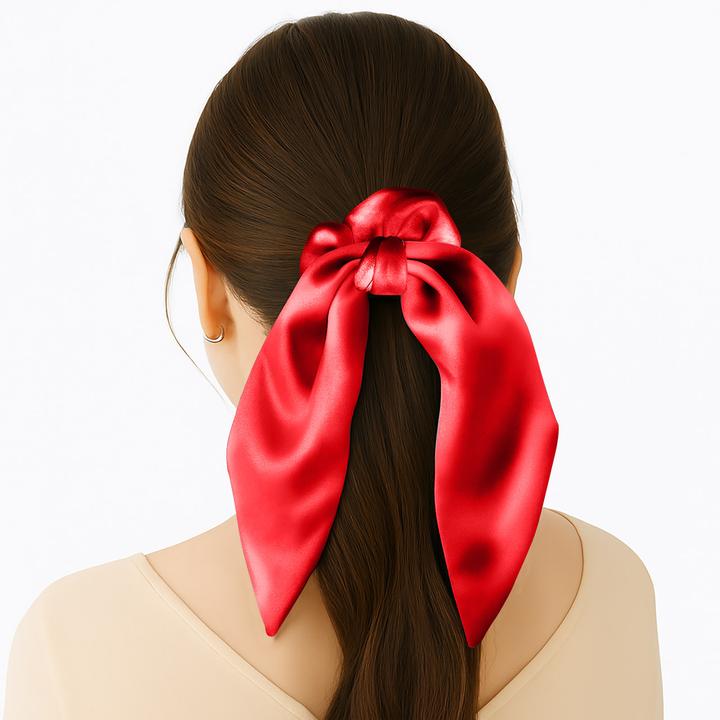 Immagine prodotto Avizar Scrunchie Satinstruktur Schmetterlingsform Mariposa (Elastico per capelli)